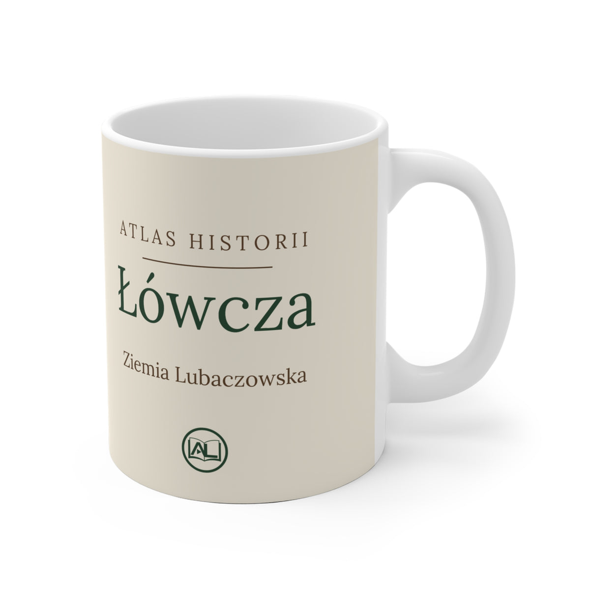Kubek ceramiczny "Atlas Historii" - Łówcza, drewniana cerkiew