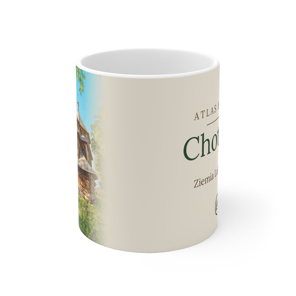 Kubek ceramiczny "Atlas Historii" - Chotylub, drewniana cerkiew