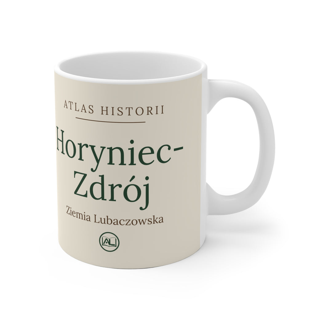 Kubek ceramiczny "Atlas Historii" - Horyniec-Zdrój, uzdrowisko