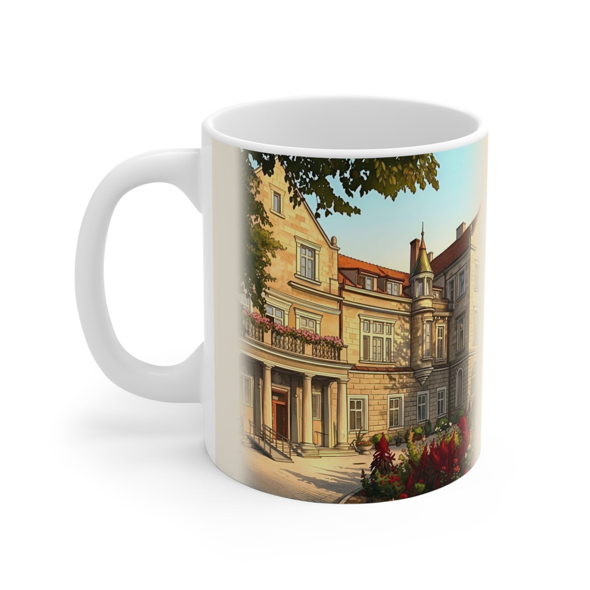 Kubek ceramiczny "Atlas Historii" - Horyniec-Zdrój, uzdrowisko